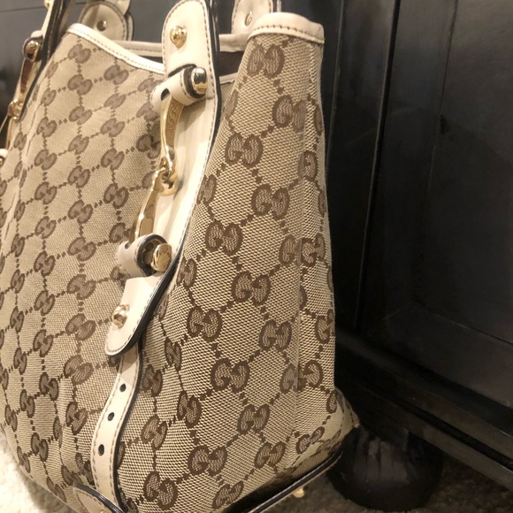 Vintage Gucci Pelham Canvas Off White Bag - Picture 2 of 12
